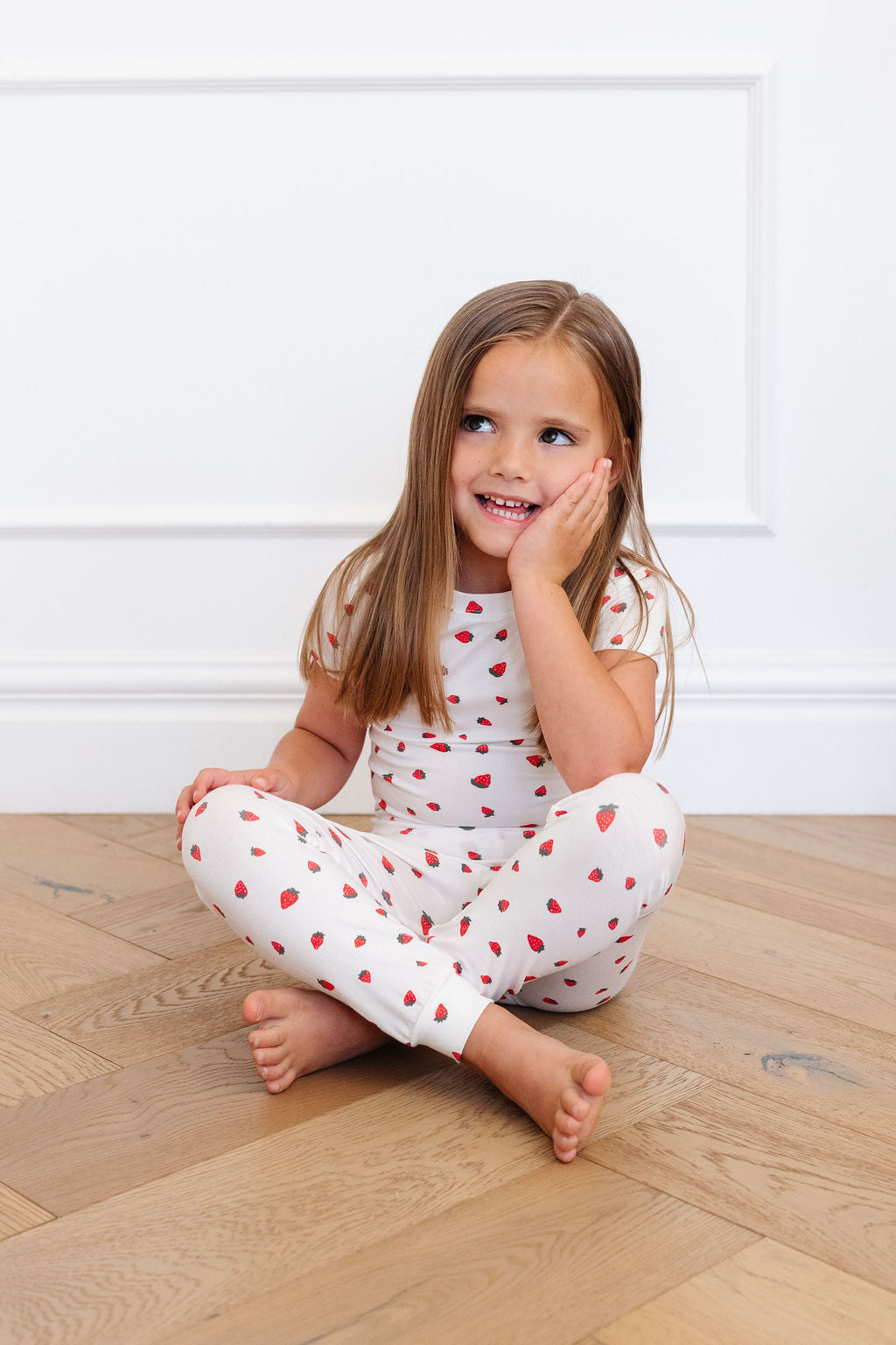 Short Sleeve PJ Set in Strawberries