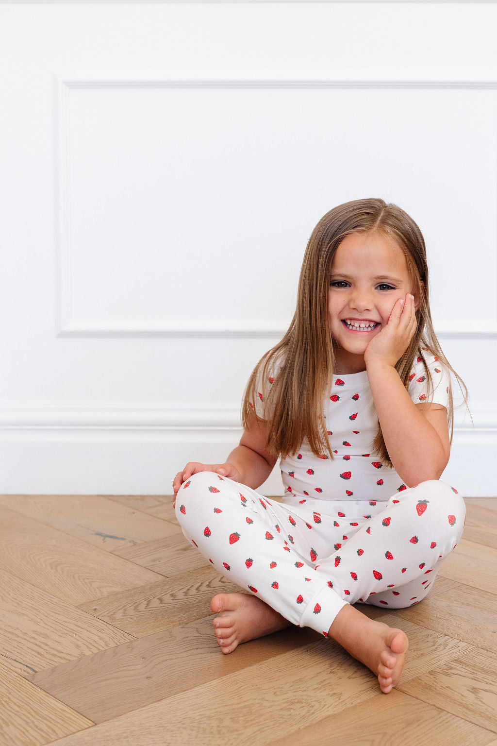 Short Sleeve PJ Set in Strawberries