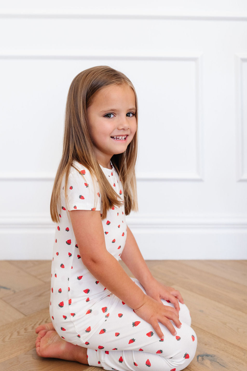 Short Sleeve PJ Set in Strawberries