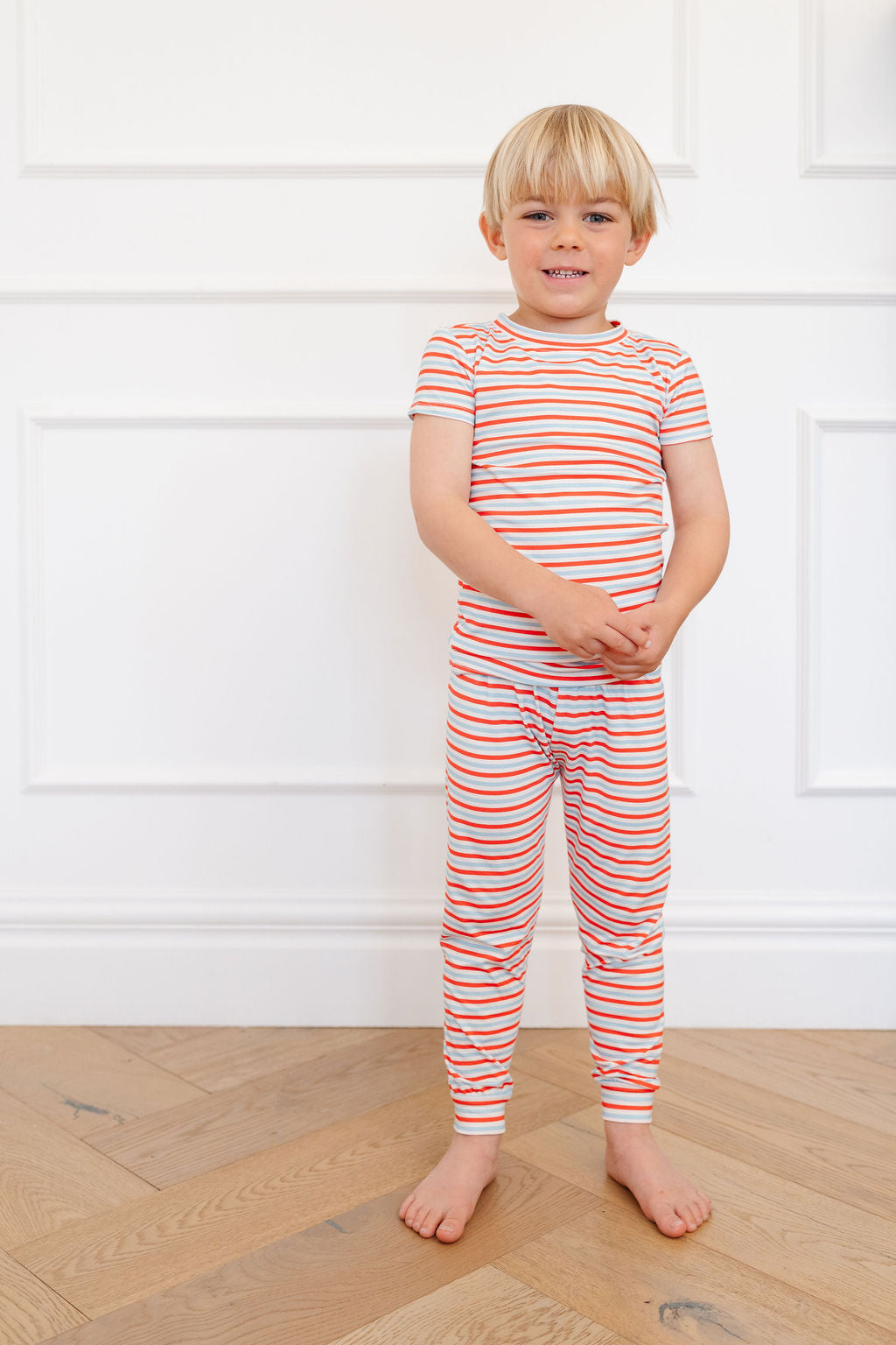 Short Sleeve PJ Set in Harbor Stripe