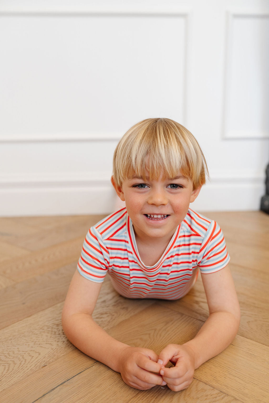 Short Sleeve PJ Set in Harbor Stripe