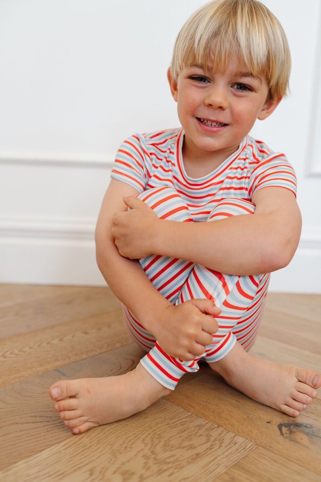 Short Sleeve PJ Set in Harbor Stripe