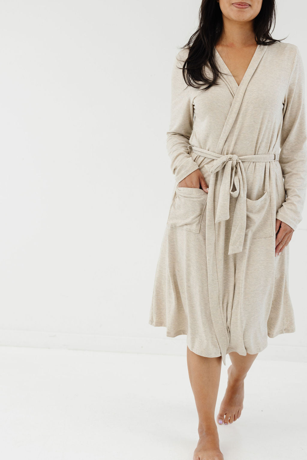 Women's Robe in Flax