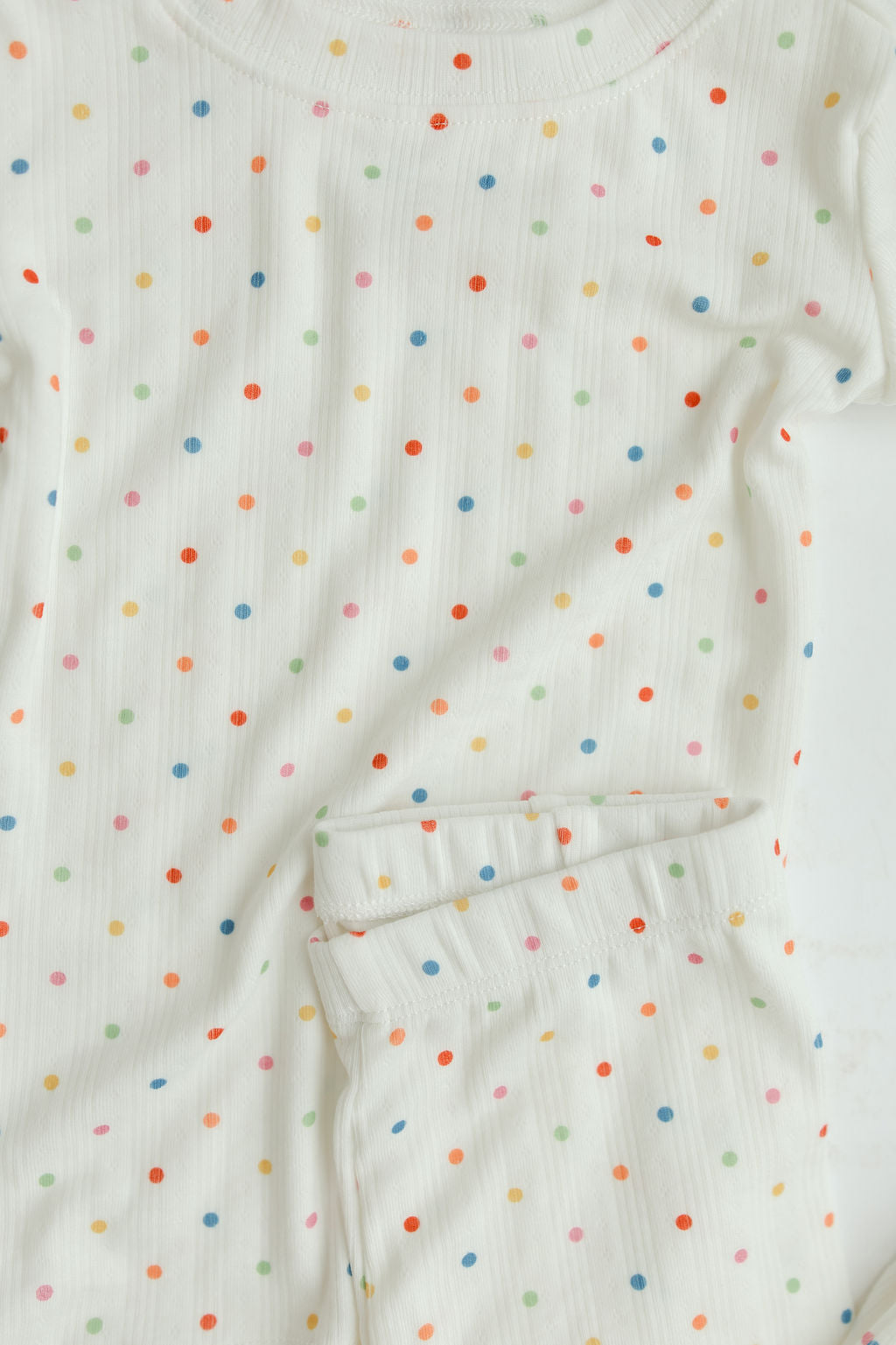 Short Sleeve PJ Set in Confetti Pointelle