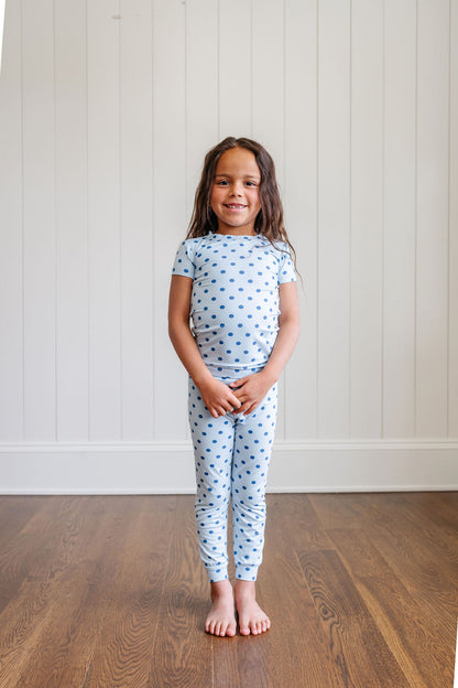 Short Sleeve PJ Set in Cloud Dot