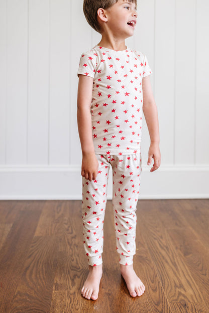 Short Sleeve PJ Set in Cherry Stars