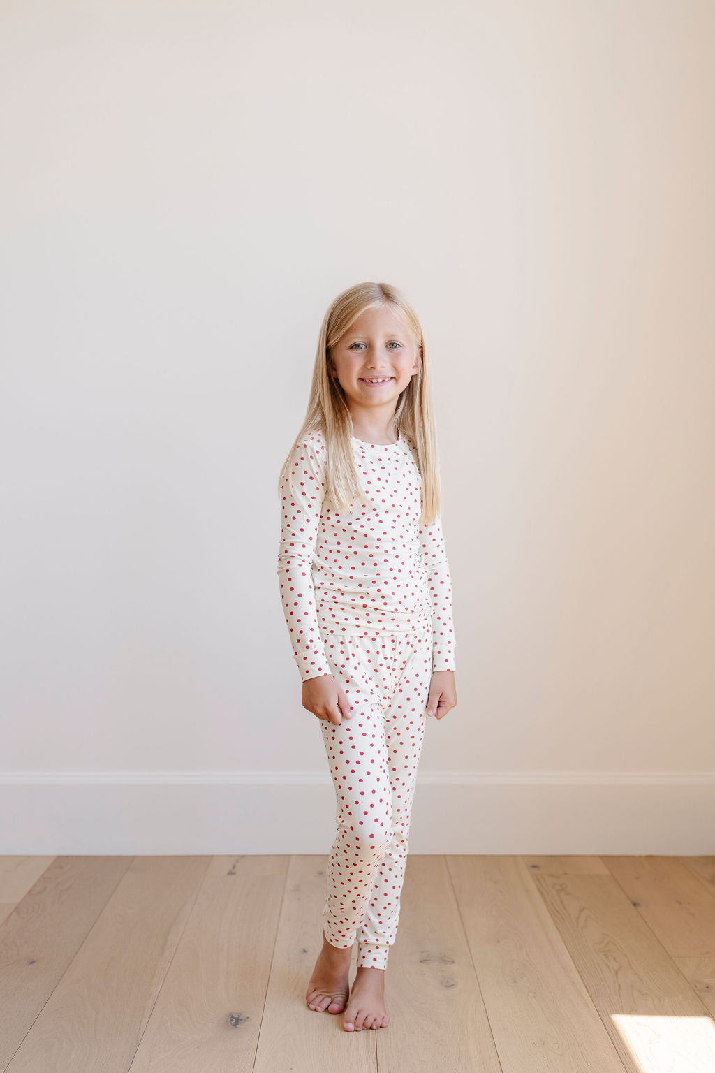 PREORDER PJ Set in Cranberry Dot
