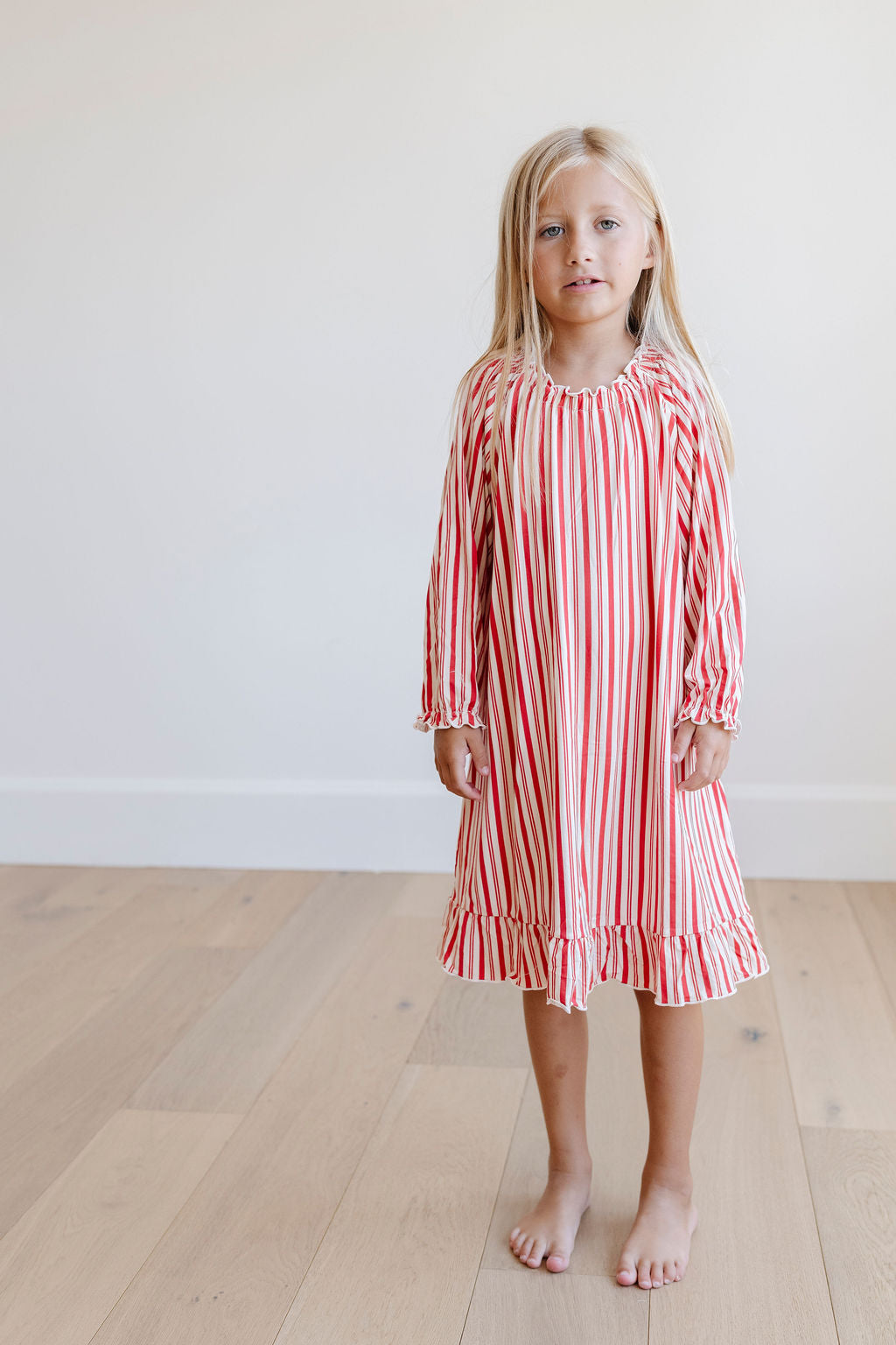 PREORDER Wendy Dress in Holiday Stripe