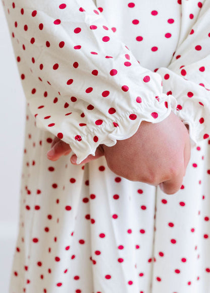 PREORDER Wendy Dress in Cranberry Dot