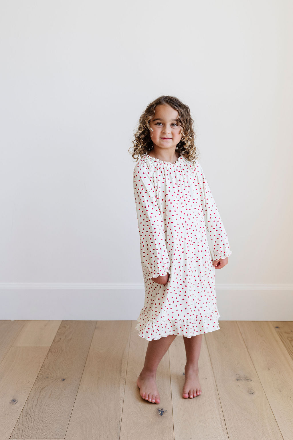 PREORDER Wendy Dress in Cranberry Dot