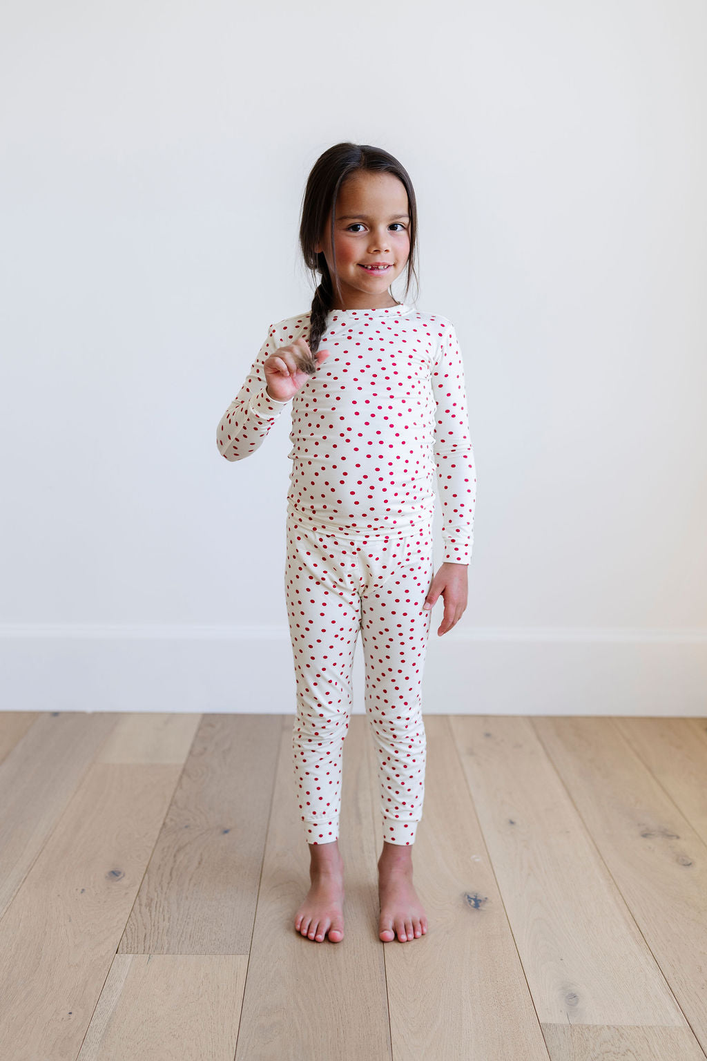 PREORDER PJ Set in Cranberry Dot