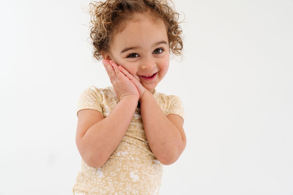 Short Sleeve PJ Set in Marigold Fable