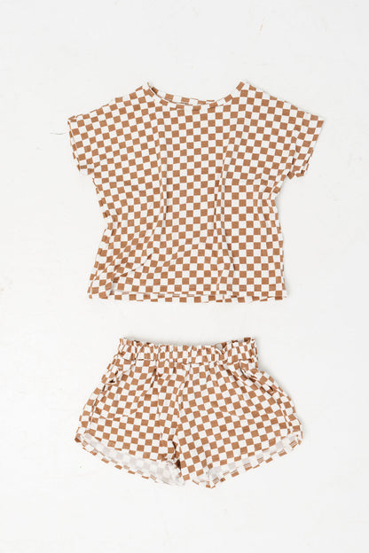 Play Set in Hazelnut Chequer