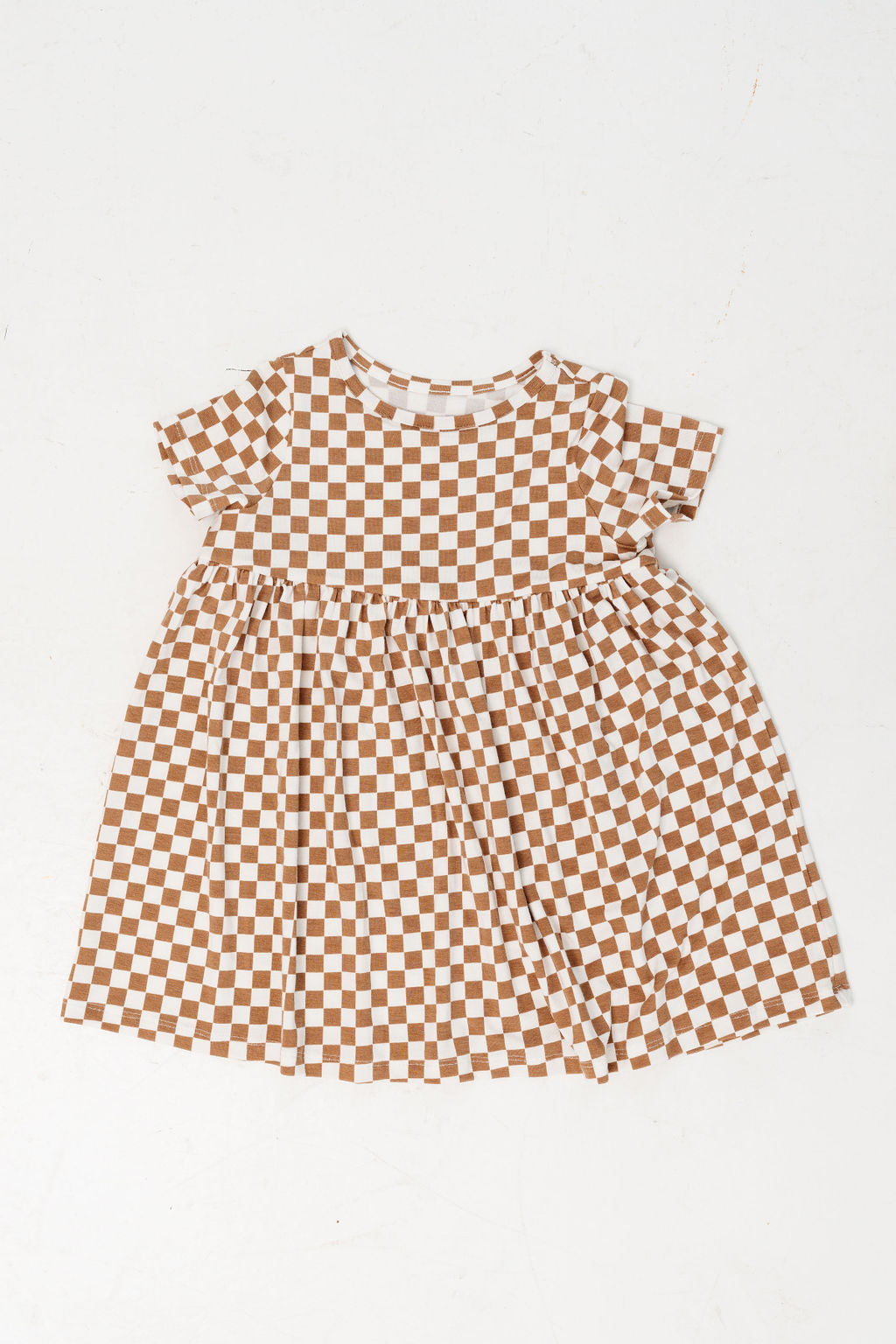 Smock Dress in Hazelnut Chequer