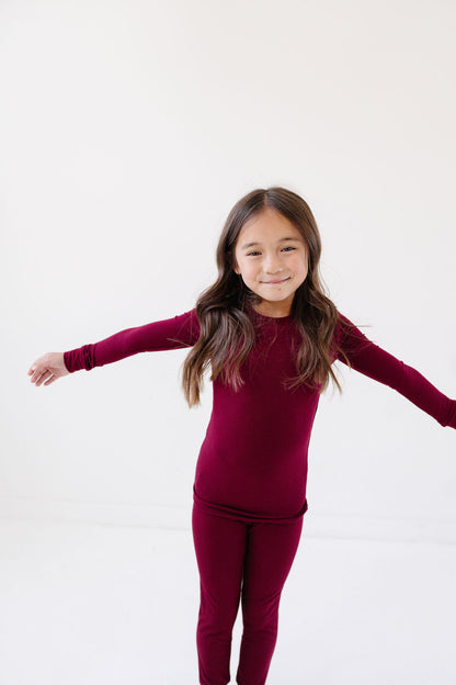 PJ Set in Burgundy