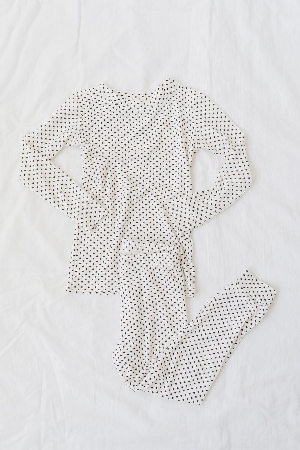 PJ Set in Chocolate Dot