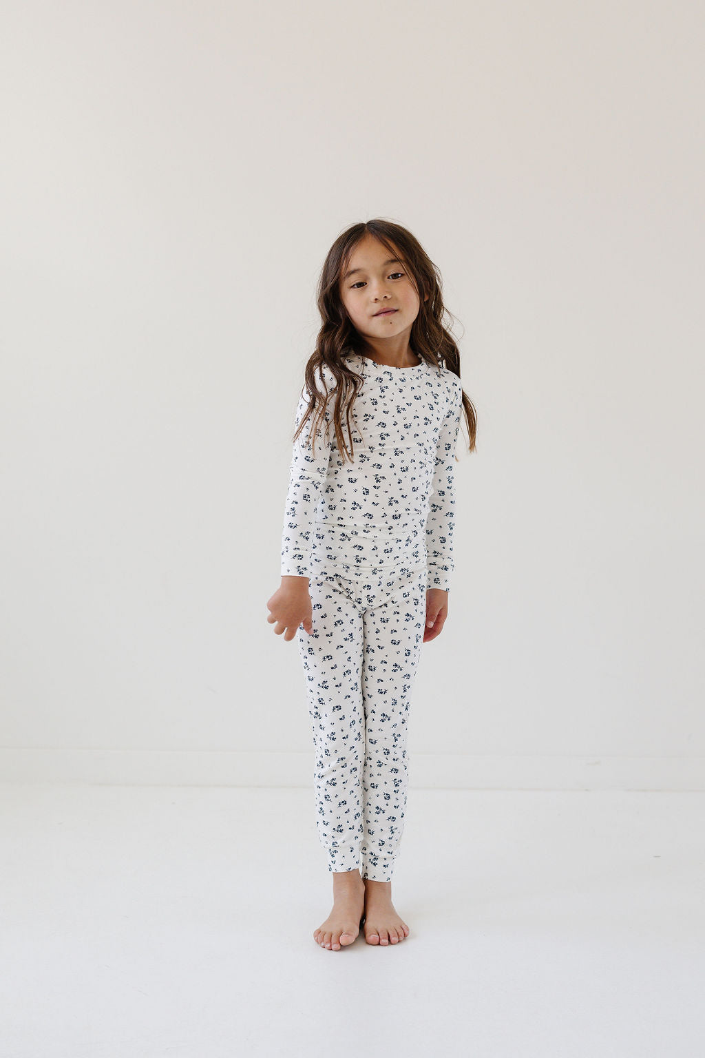 PJ Set in Navy Fleur