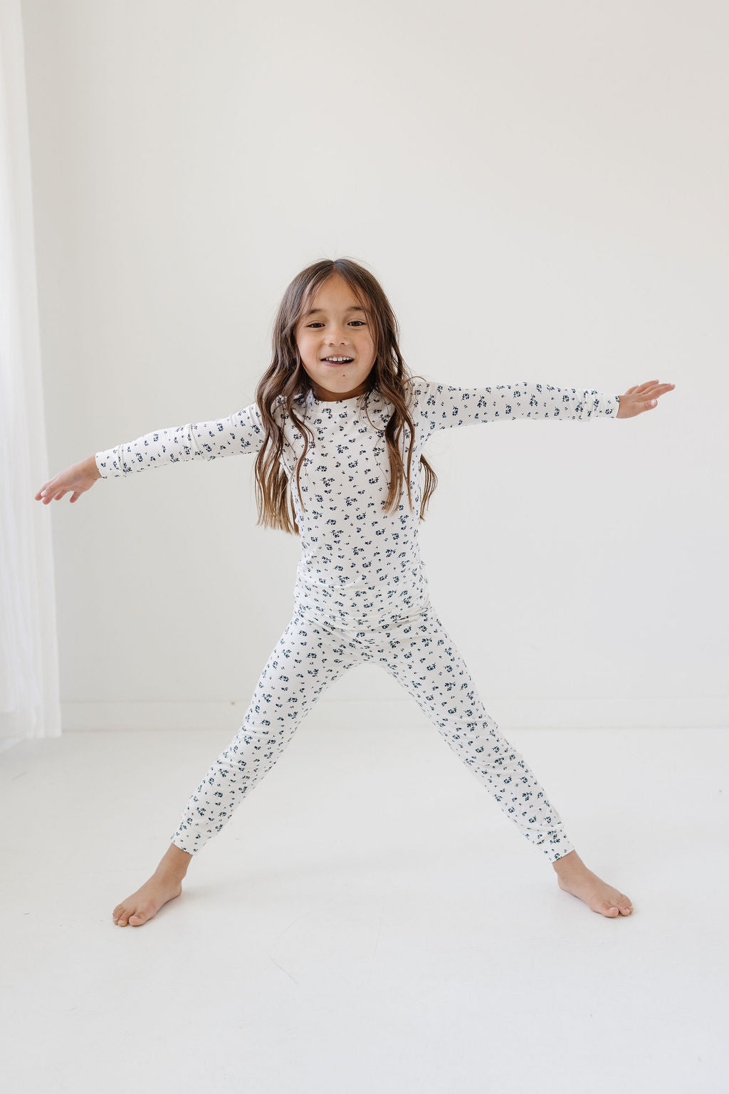 PJ Set in Navy Fleur