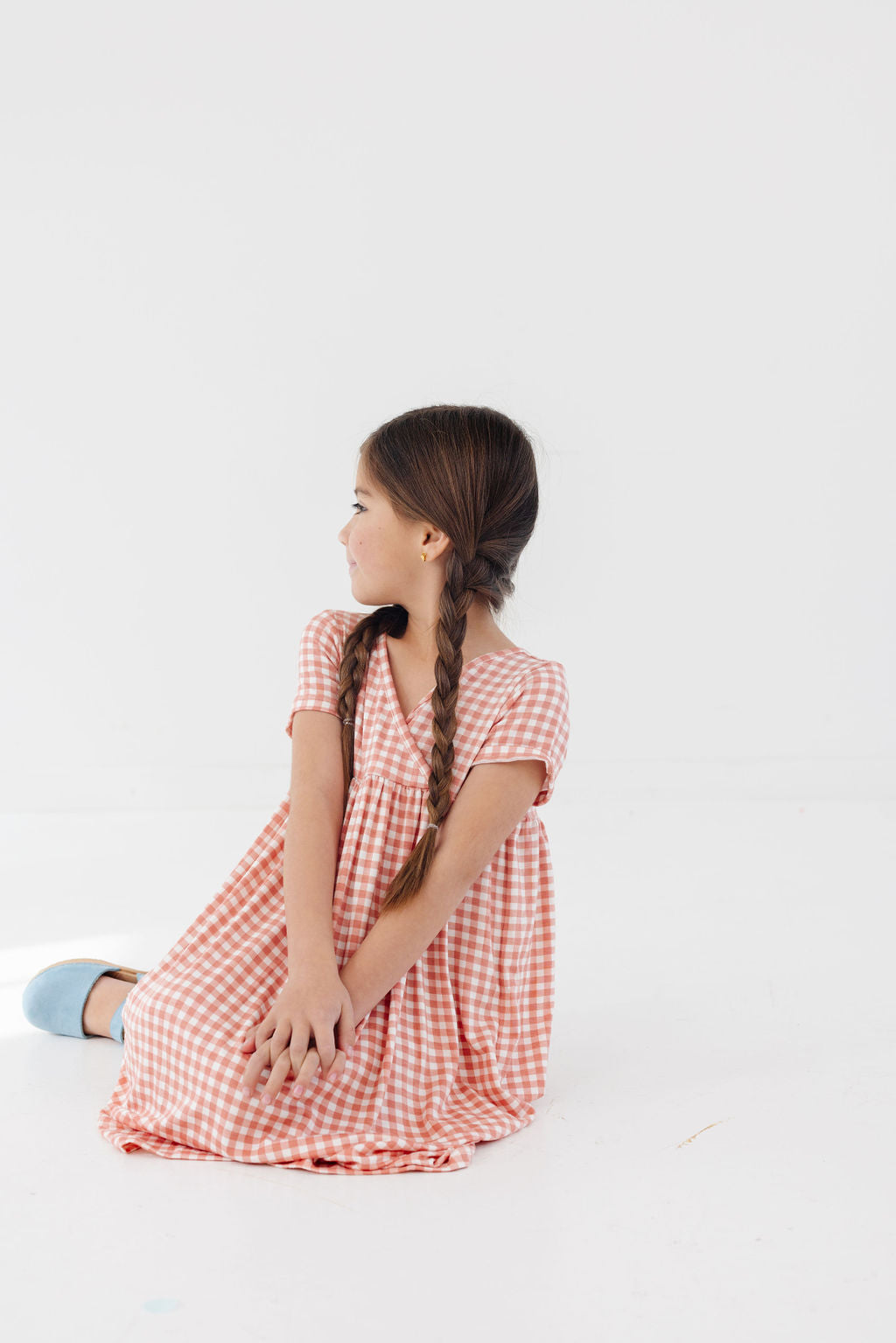 Crosstop Dress in Peony Gingham