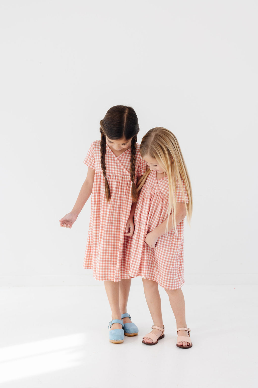 Crosstop Dress in Peony Gingham