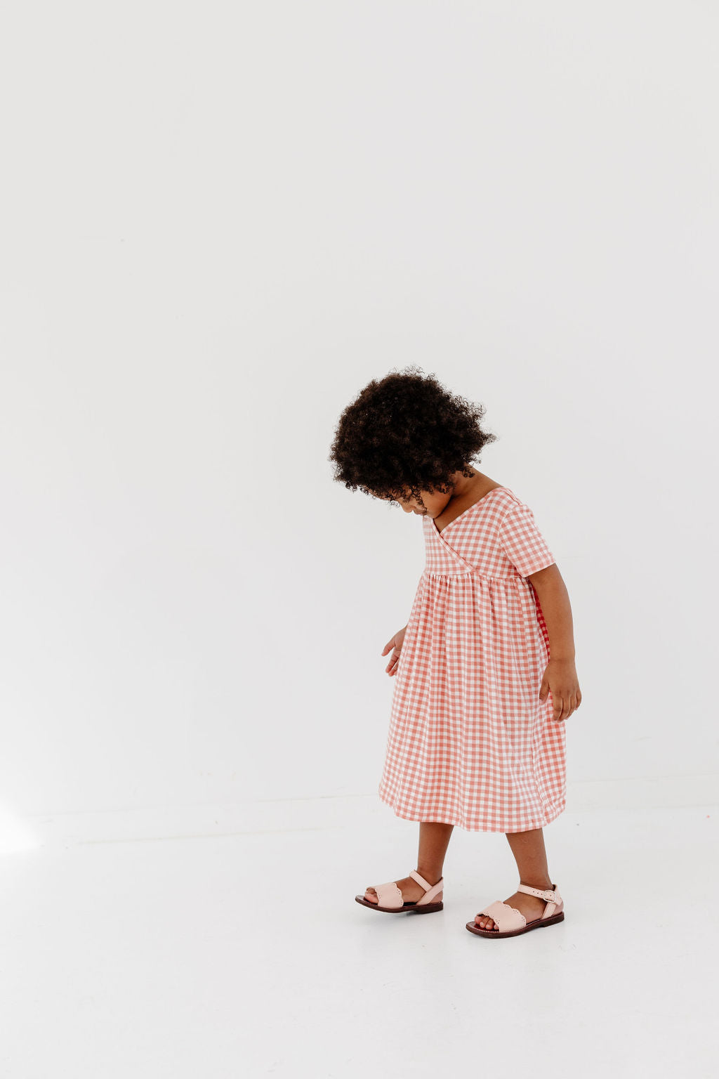 Crosstop Dress in Peony Gingham