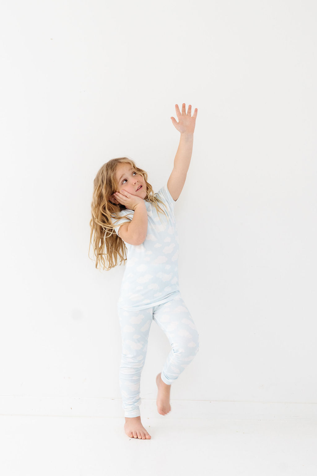 Short Sleeve PJ Set in Clouds