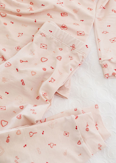 PJ Set in Love Notes