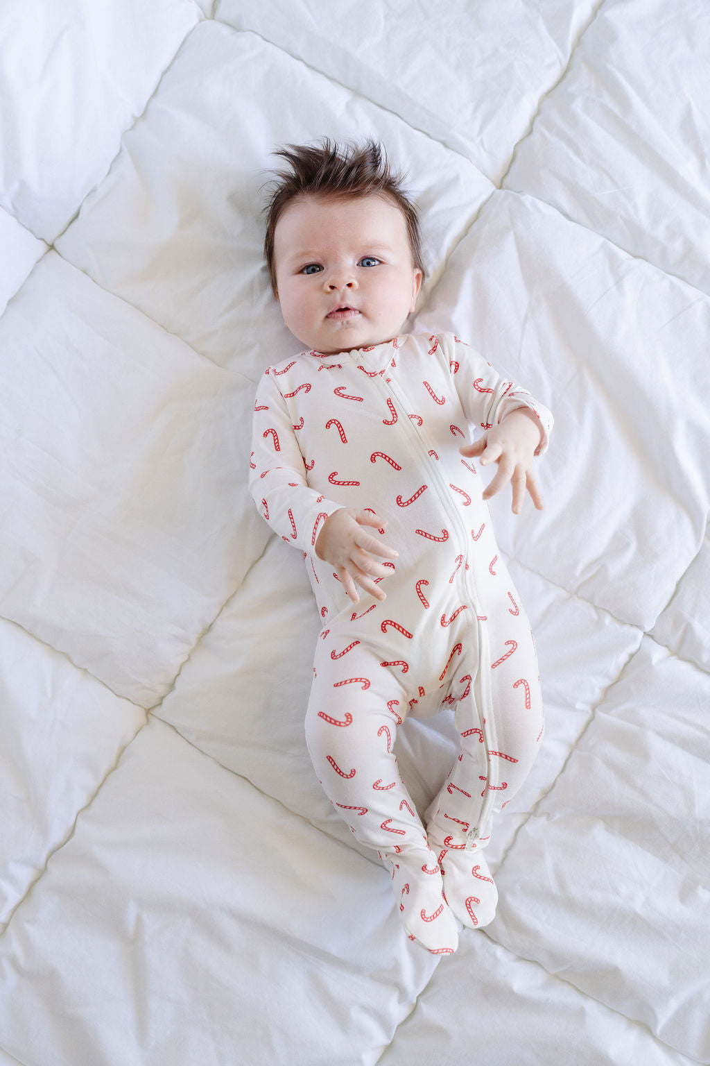 *Preorder* Baby Zip-Up in Candy Cane