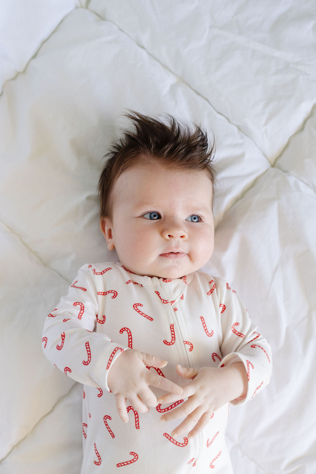 *Preorder* Baby Zip-Up in Candy Cane