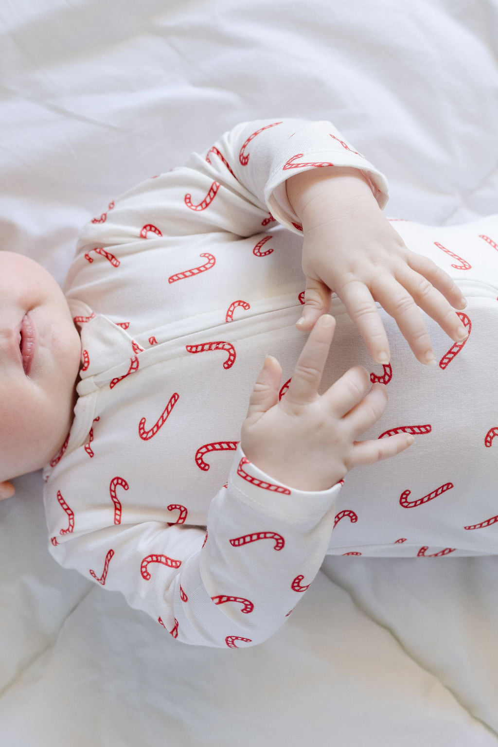 *Preorder* Baby Zip-Up in Candy Cane