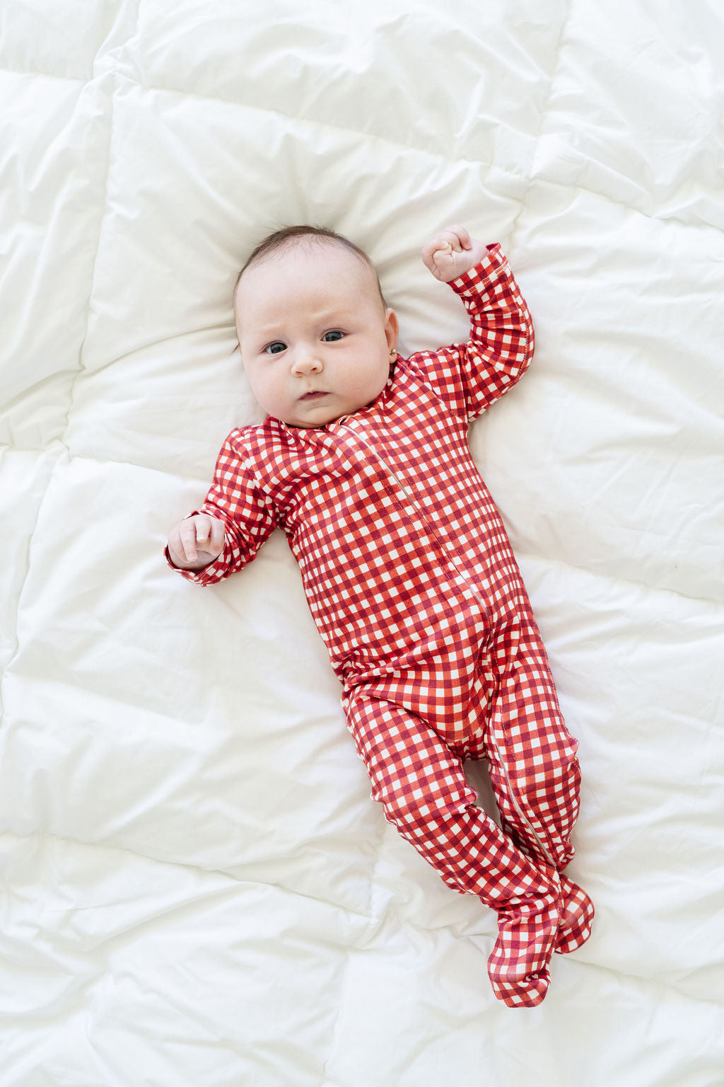 *Preorder* Baby Zip-Up in Merry Gingham