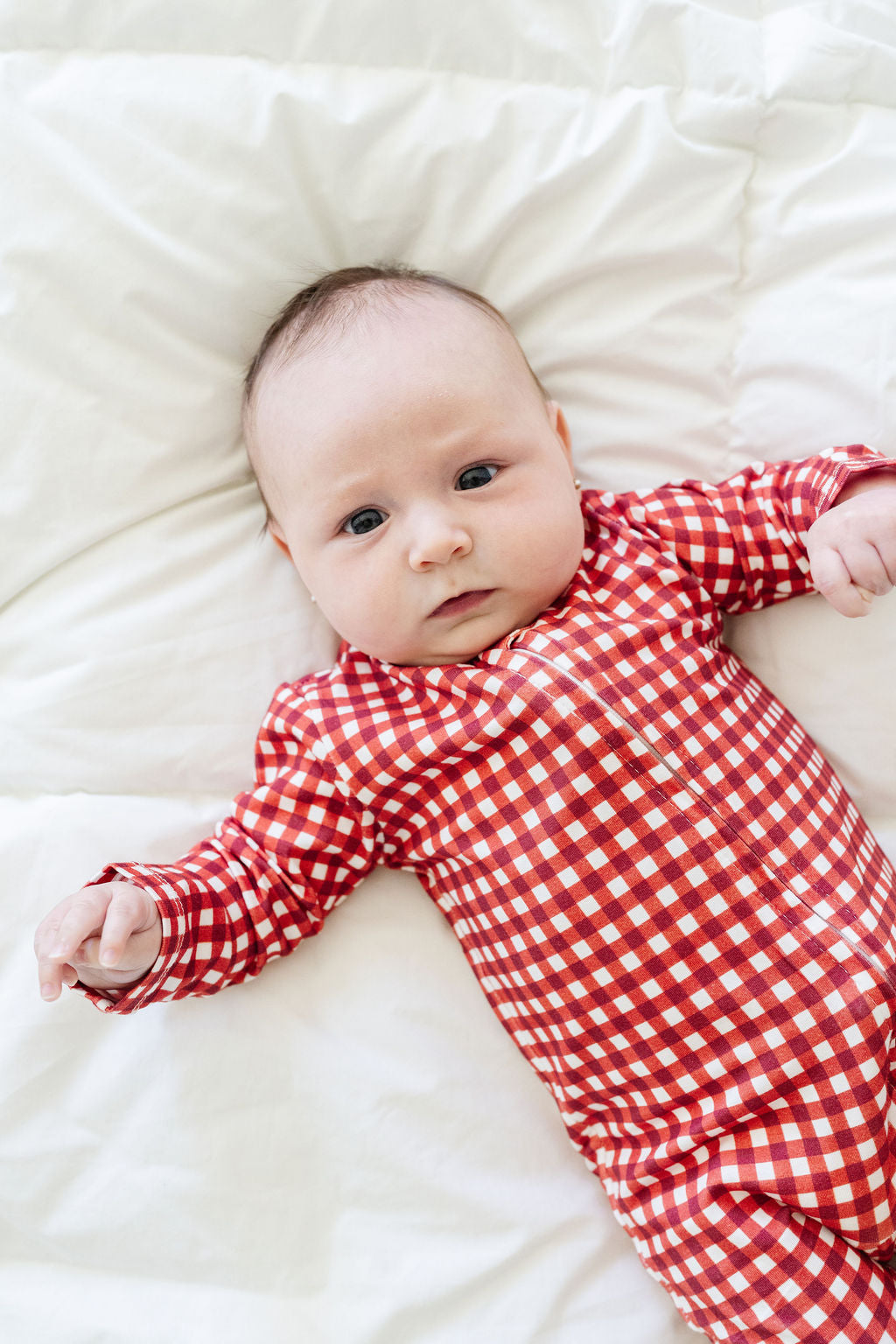 *Preorder* Baby Zip-Up in Merry Gingham