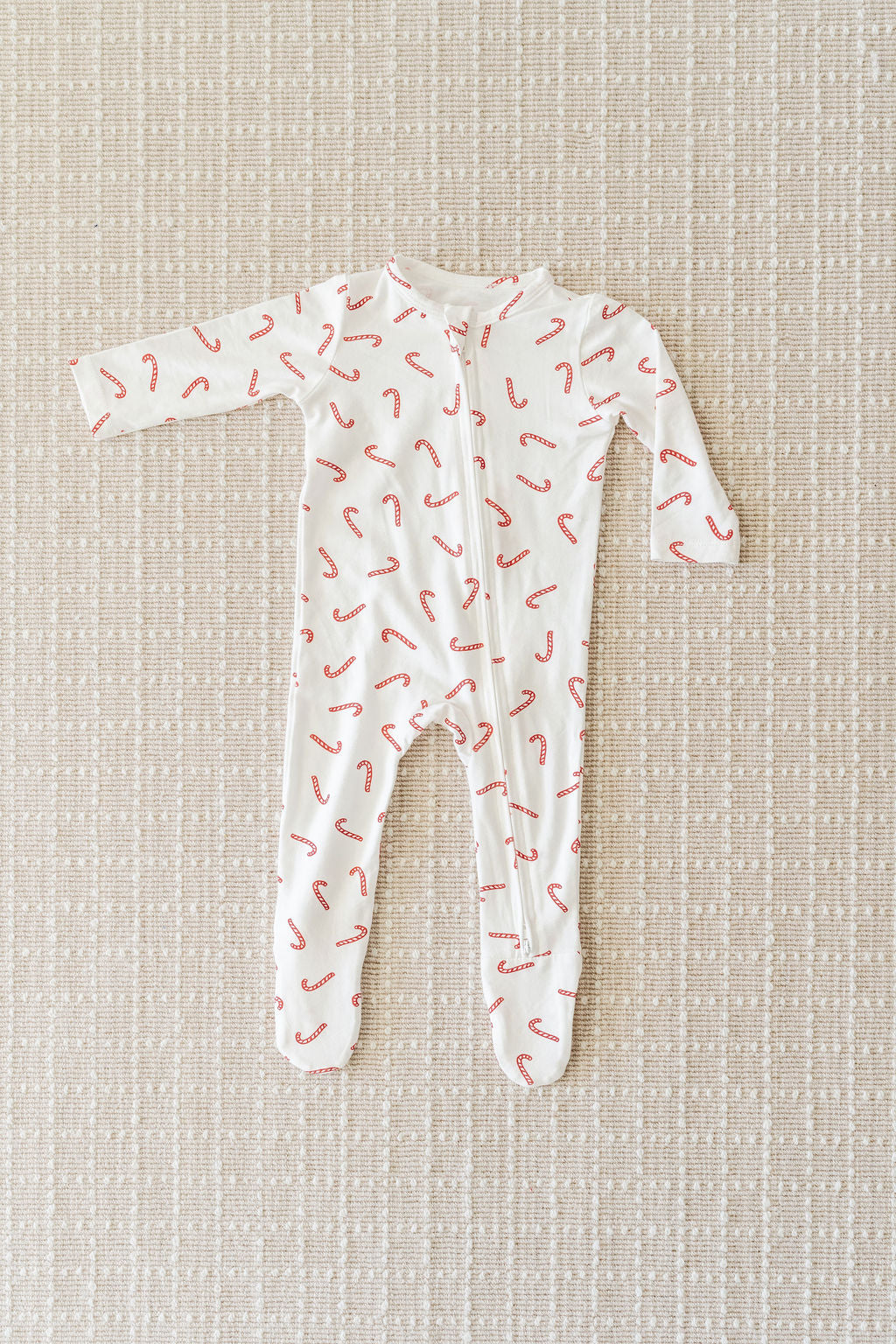 *Preorder* Baby Zip-Up in Candy Cane