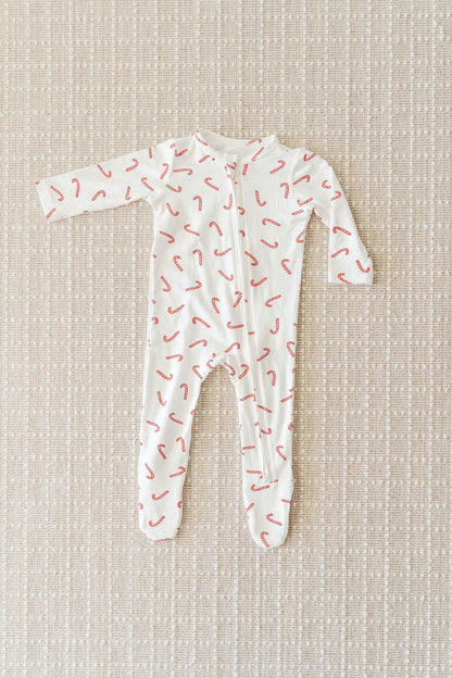 *Preorder* Baby Zip-Up in Candy Cane