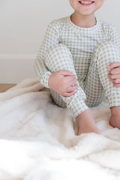 PJ Set in Juniper Gingham