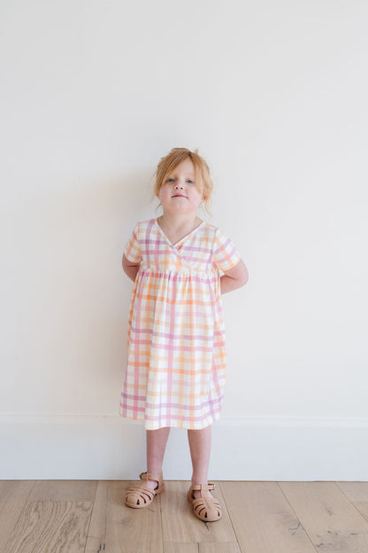 Crosstop Dress in Hopscotch