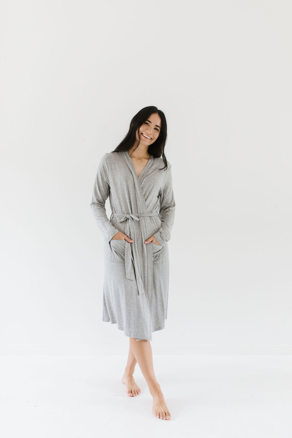 Robe in Heather Grey